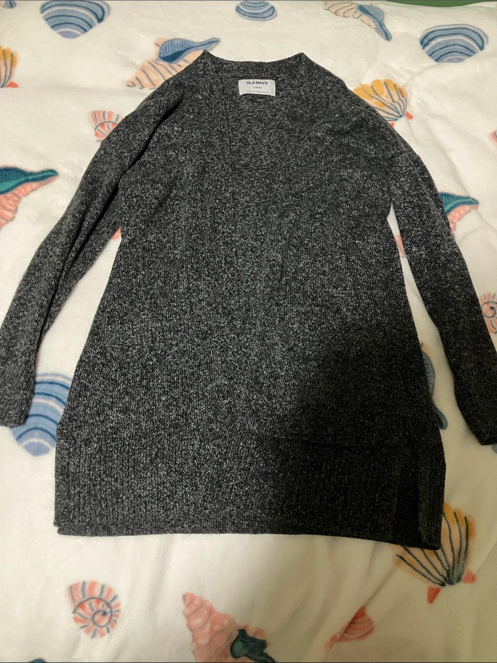 Old Navy Dark Gray Marled Crewneck Sweater